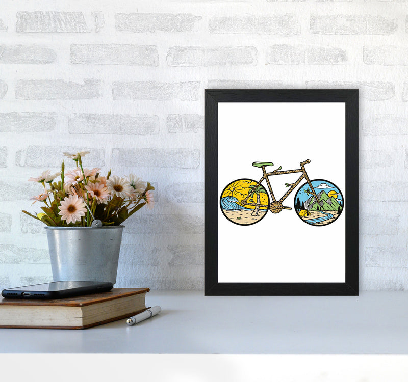 Best Bike Ride Ever Art Print by Jason Stanley A4 White Frame