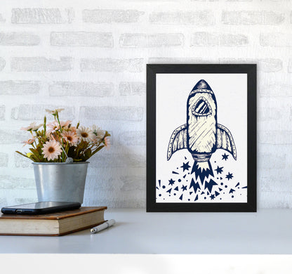 5-4-3-2-1-Blastoff Art Print by Jason Stanley A4 White Frame