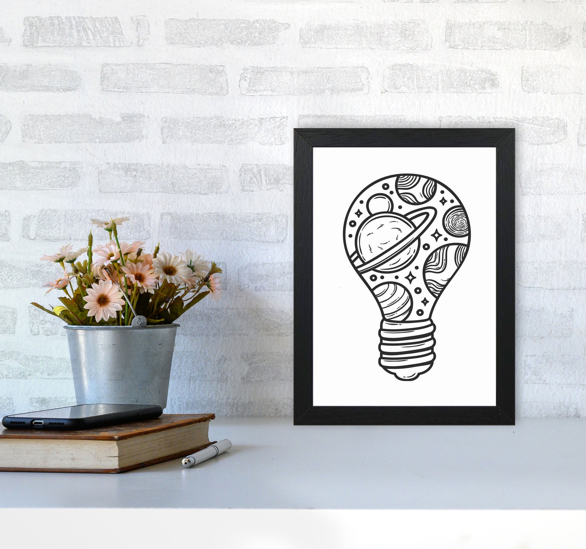 I Just Had An Idea Art Print by Jason Stanley A4 White Frame