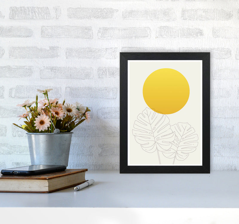Botanical Yellow 1 Art Print by Jason Stanley A4 White Frame