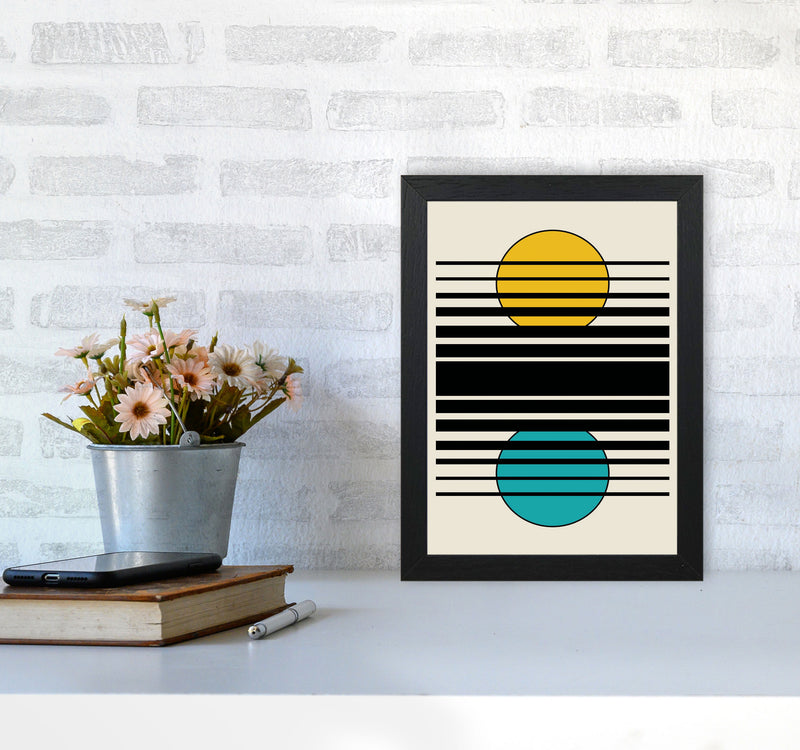 Geometric Suns III Art Print by Jason Stanley A4 White Frame