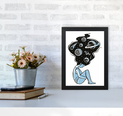 Head In The Clouds Art Print by Jason Stanley A4 White Frame