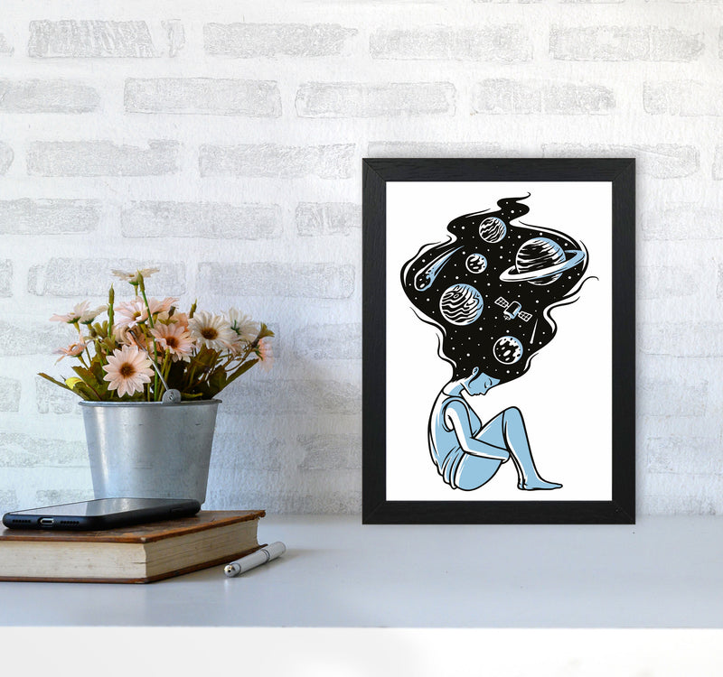 Head In The Clouds Art Print by Jason Stanley A4 White Frame