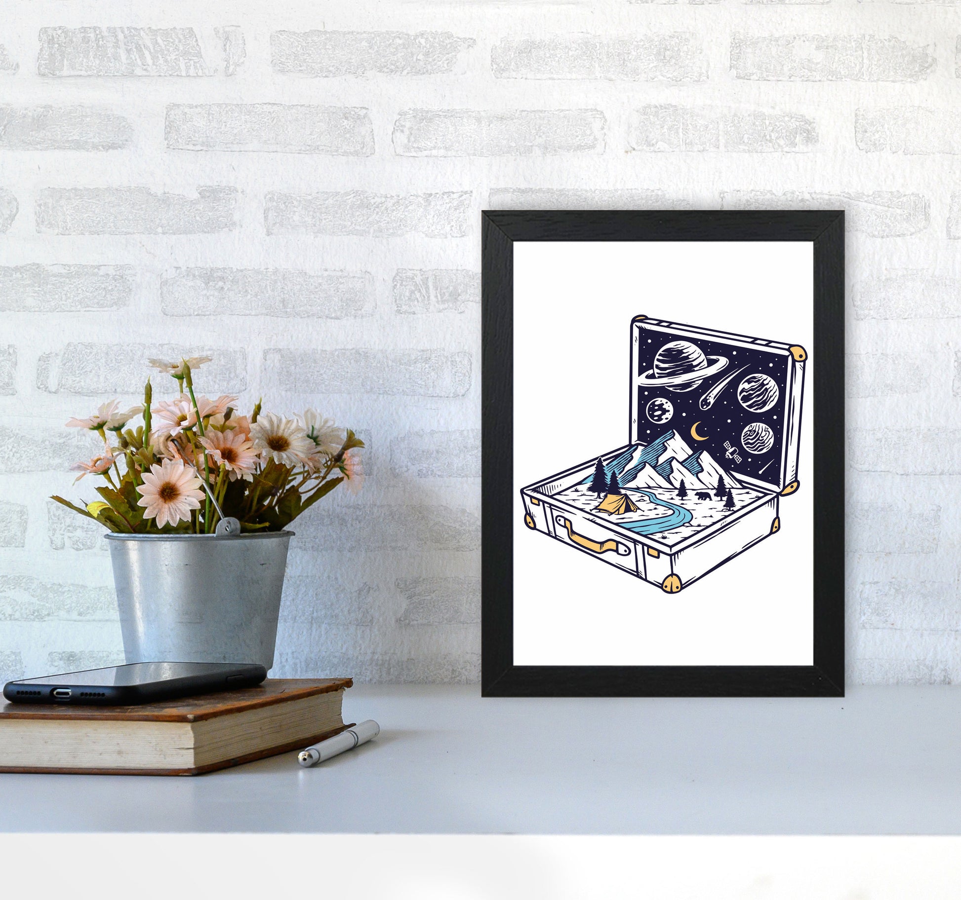 Carry On Carry All Art Print by Jason Stanley A4 White Frame