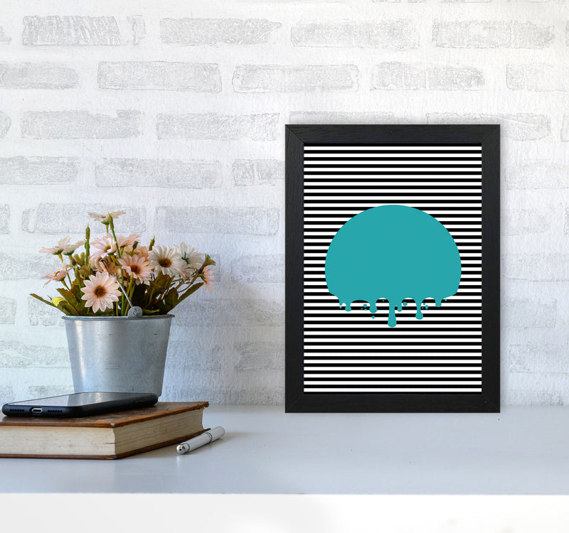The Melting Moon Art Print by Jason Stanley A4 White Frame