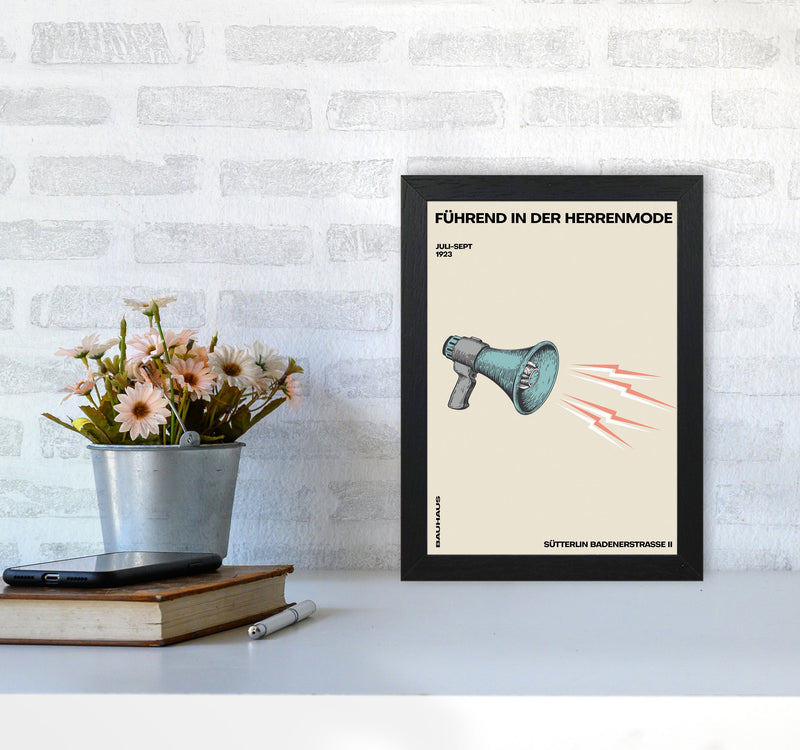 Bauhaus Megaphone Art Print by Jason Stanley A4 White Frame