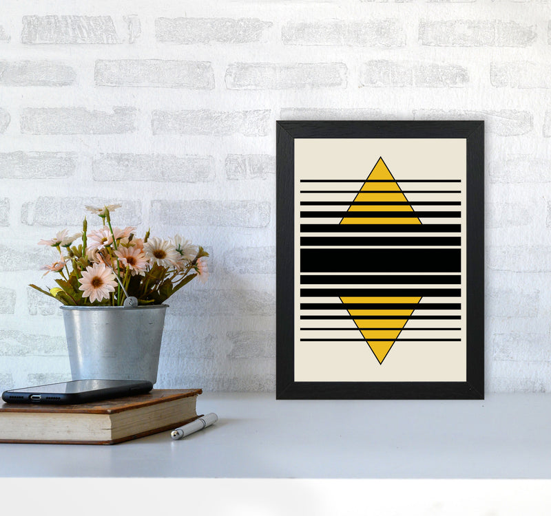 Geometric Pyramid Art Print by Jason Stanley A4 White Frame
