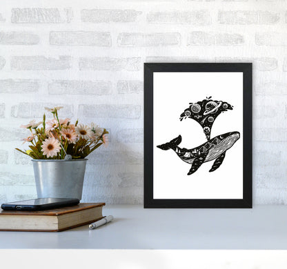 Humpback Universe Art Print by Jason Stanley A4 White Frame