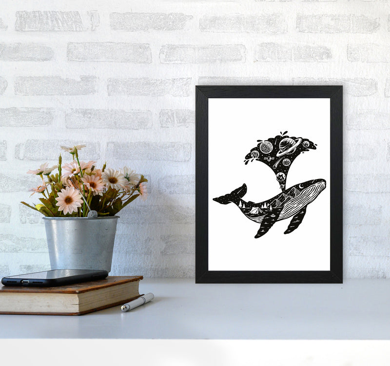 Humpback Universe Art Print by Jason Stanley A4 White Frame