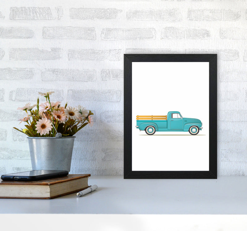 Old Trusty Pickup Art Print by Jason Stanley A4 White Frame