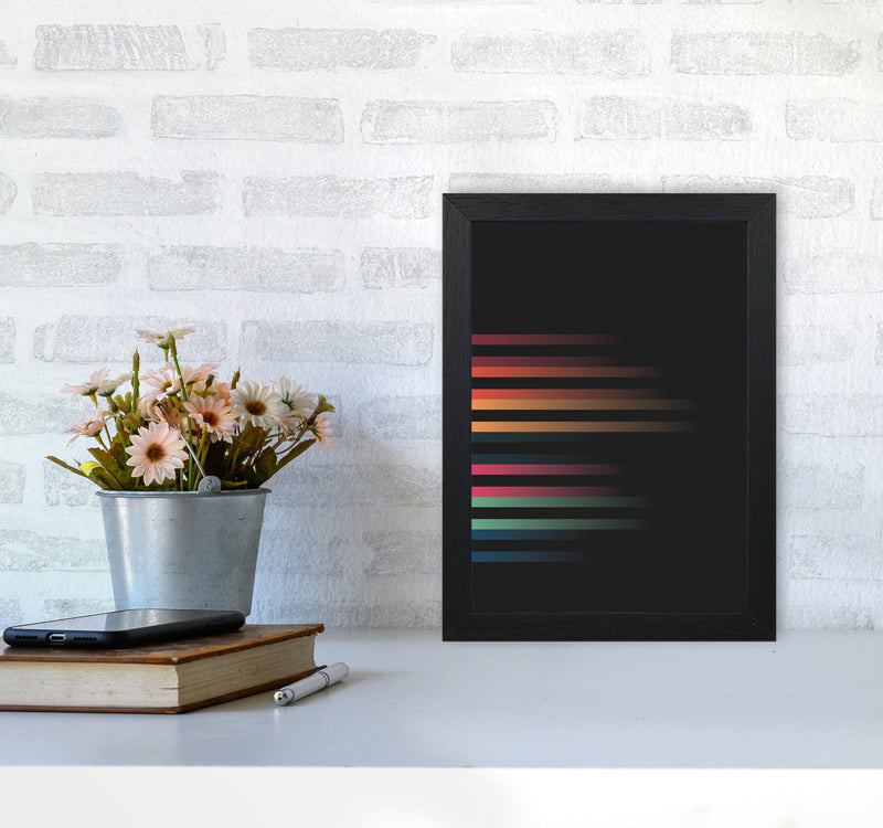Faded Stripes 1 Art Print by Jason Stanley A4 White Frame