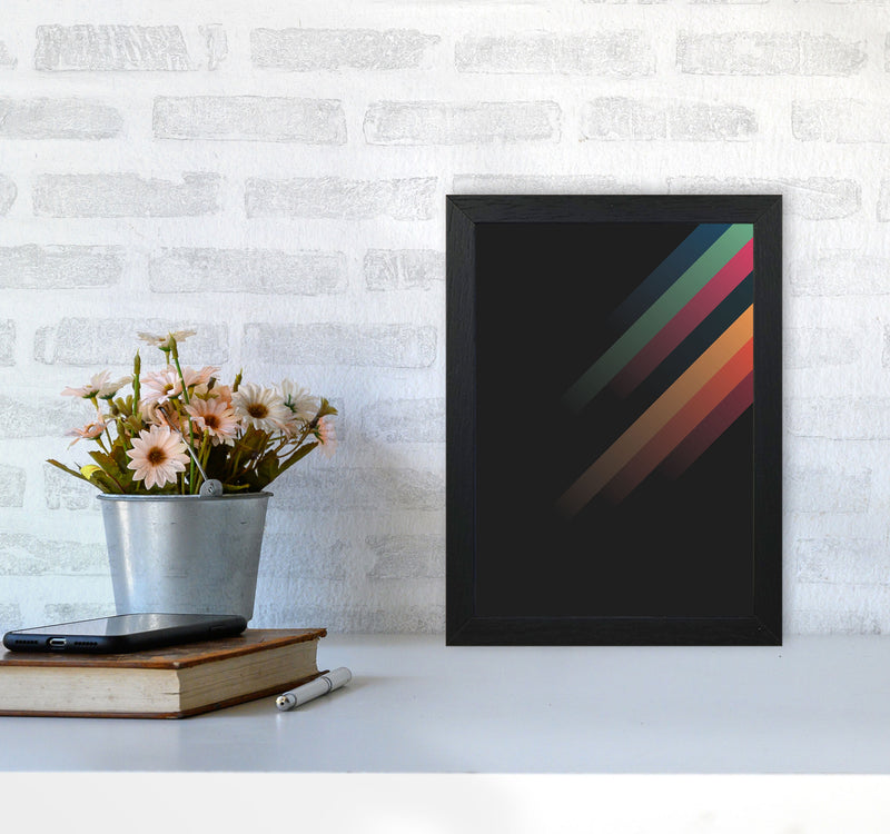 Faded Stripes 2 Art Print by Jason Stanley A4 White Frame