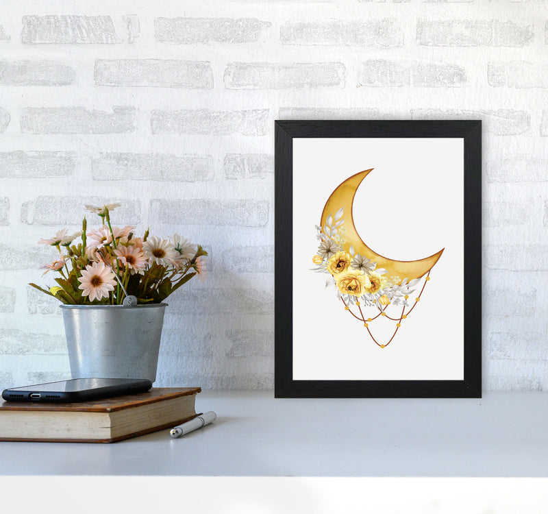 Watercolor Moon Art Print by Jason Stanley A4 White Frame