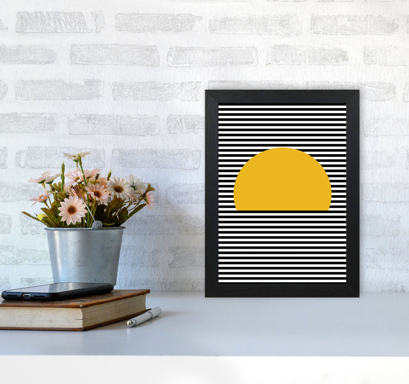 Sunset Line Art Art Print by Jason Stanley A4 White Frame