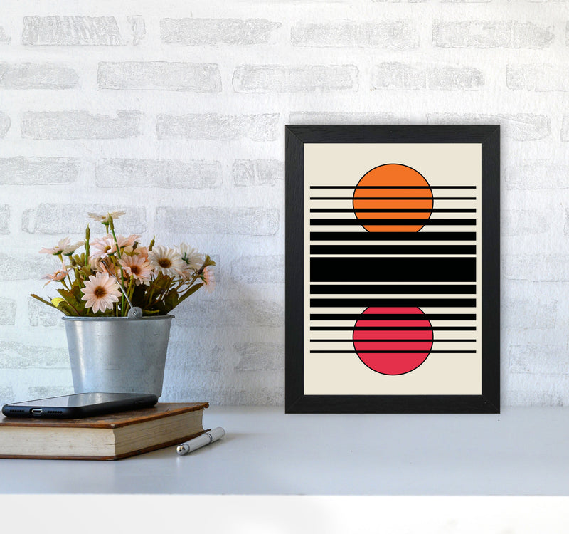 Geometric Suns Art Print by Jason Stanley A4 White Frame