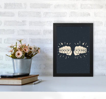 Never Give Up! Art Print by Jason Stanley A4 White Frame