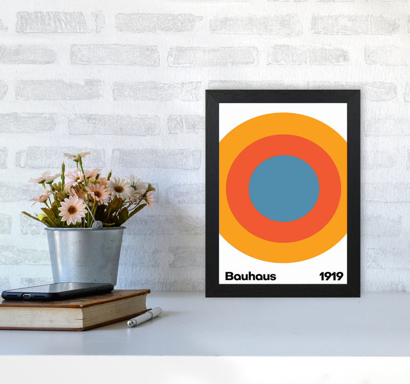 Bauhaus Circle Art Print by Jason Stanley A4 White Frame