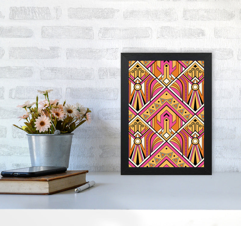 Pink Patterns Art Print by Jason Stanley A4 White Frame
