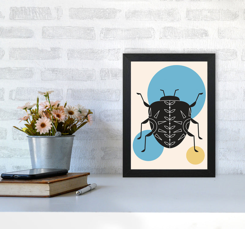 Lonely Beetle Art Print by Jason Stanley A4 White Frame