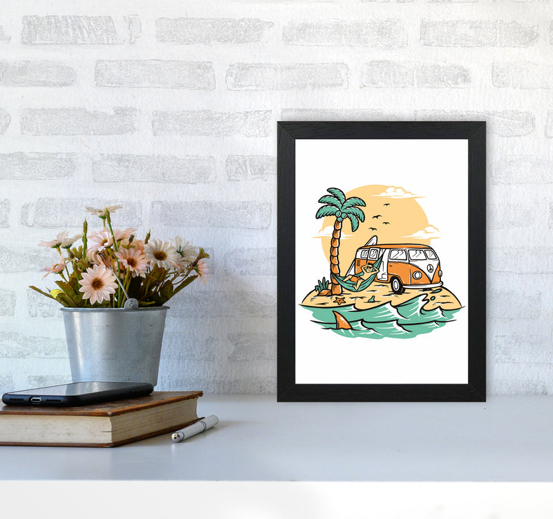 The Good Life Art Print by Jason Stanley A4 White Frame