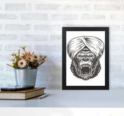 Wise Gorilla Art Print by Jason Stanley A4 White Frame