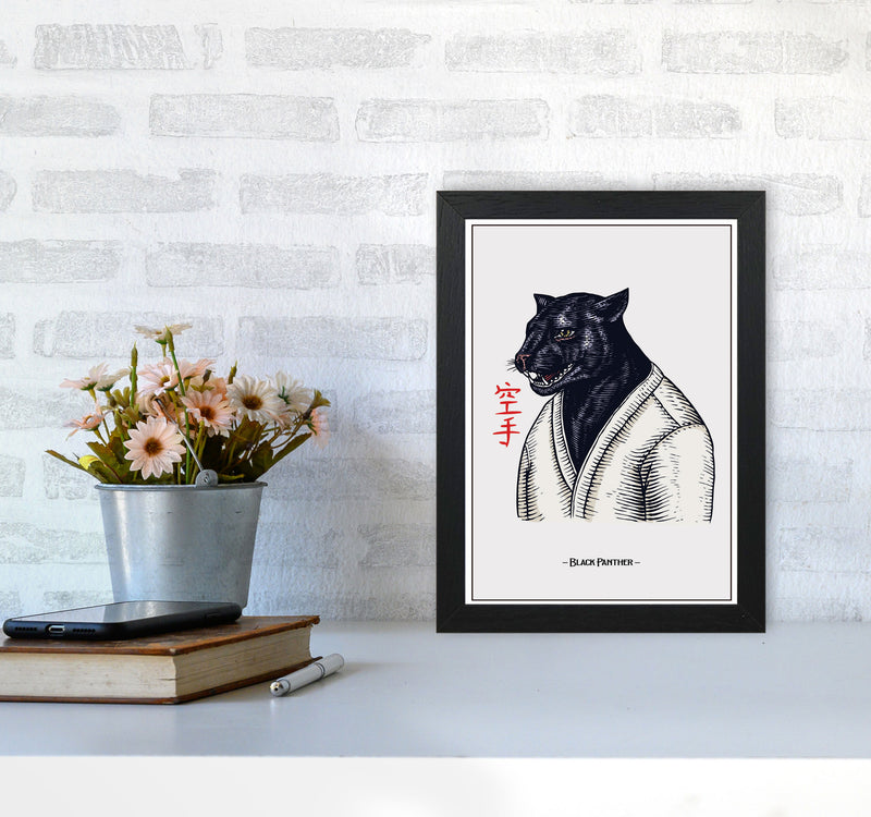 Black Panther Art Print by Jason Stanley A4 White Frame