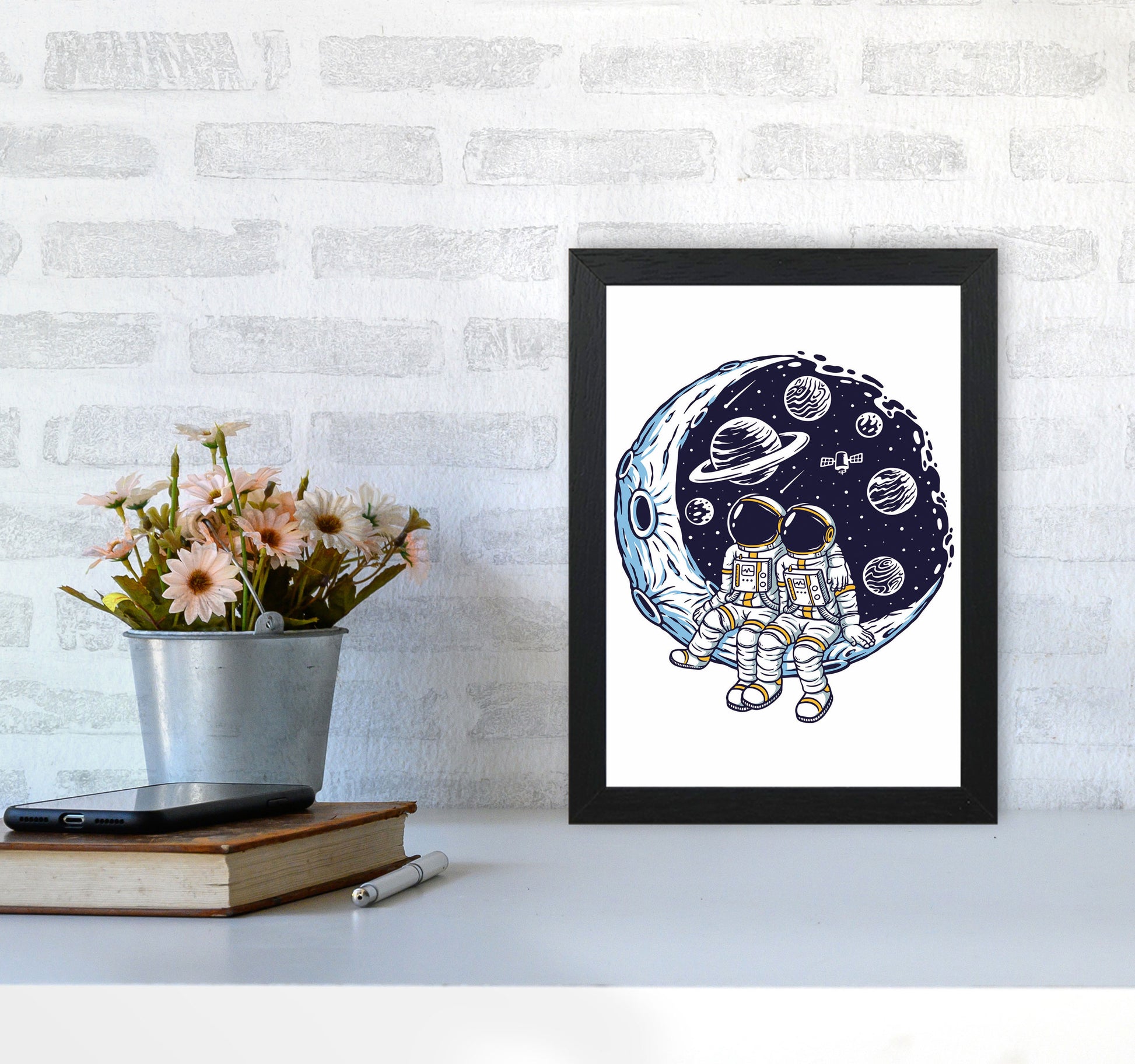 Best Friends Art Print by Jason Stanley A4 White Frame