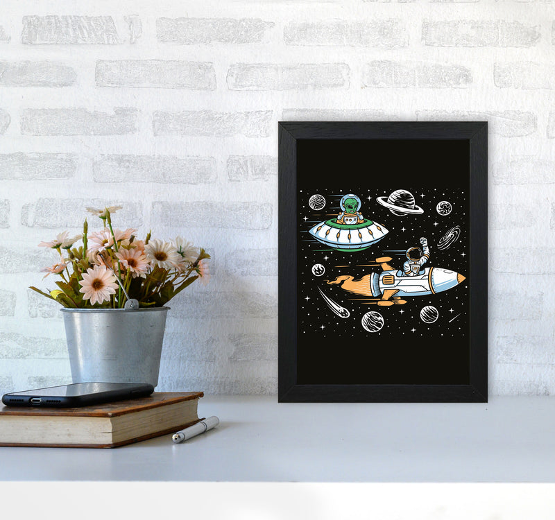 Space Rage Art Print by Jason Stanley A4 White Frame