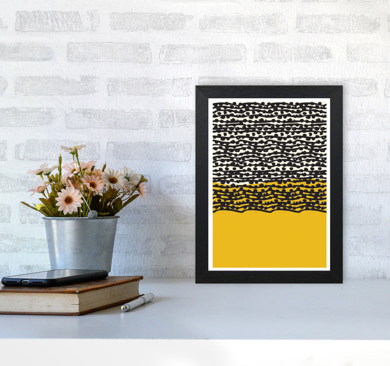 Yellow Vibe Art Print by Jason Stanley A4 White Frame