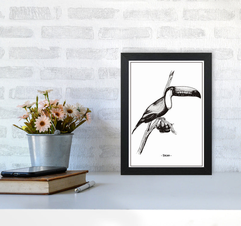 Tucan Art Print by Jason Stanley A4 White Frame