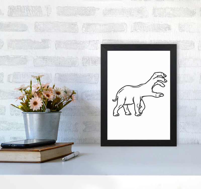 Hand-Head Art Print by Jason Stanley A4 White Frame