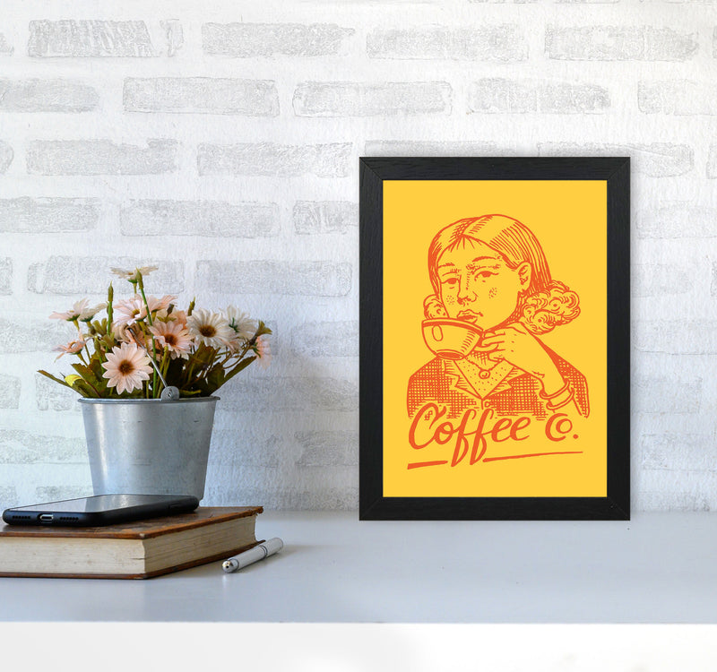 Coffee Art Print by Jason Stanley A4 White Frame