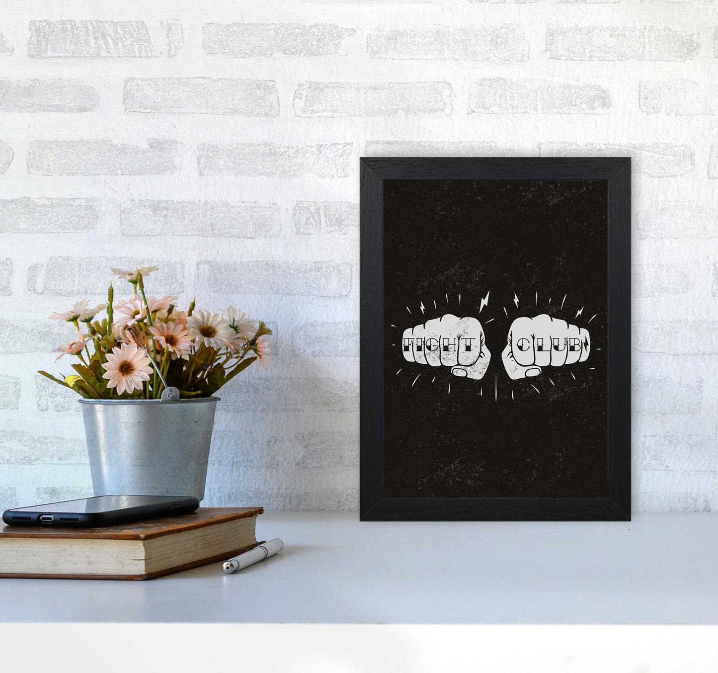 Fight Club Art Print by Jason Stanley A4 White Frame
