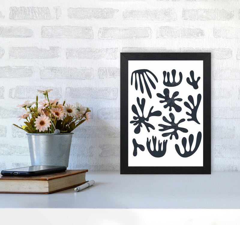 Minimal Abstract Algae I Art Print by Jason Stanley A4 White Frame