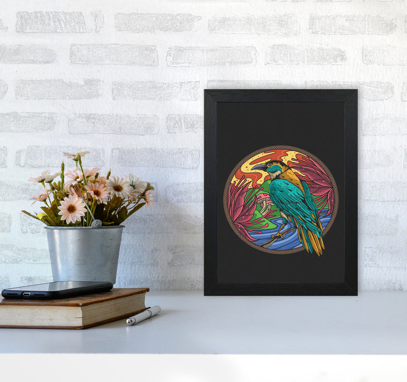 The Wise Crow Art Print by Jason Stanley A4 White Frame