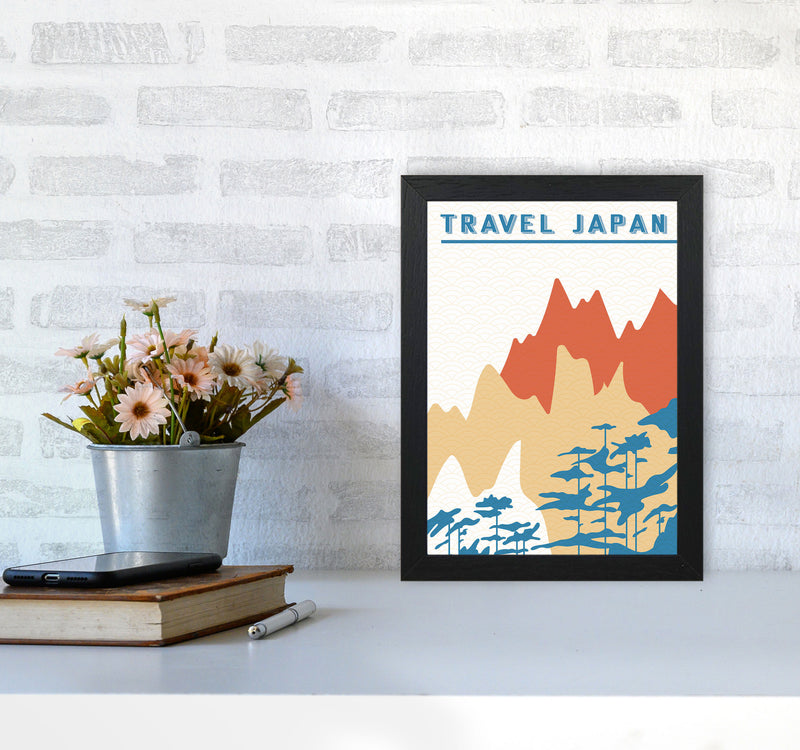 Traval Japan Minimilism III Art Print by Jason Stanley A4 White Frame