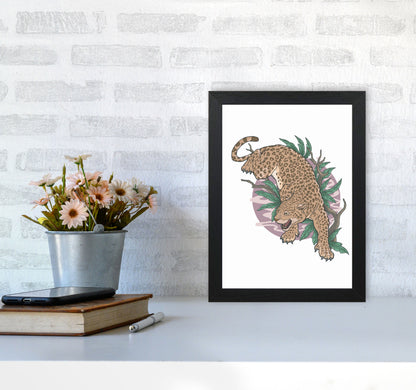 Wild Leopard Art Print by Jason Stanley A4 White Frame