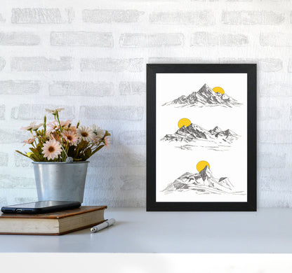 Sunny Mountains Art Print by Jason Stanley A4 White Frame