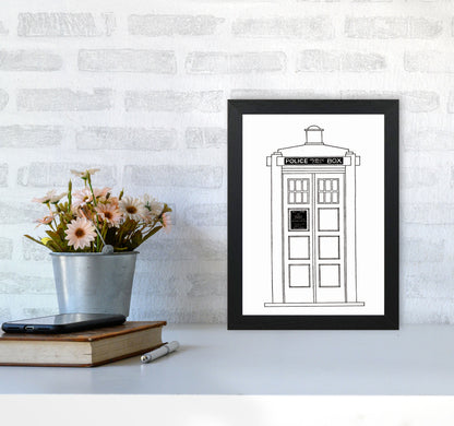 Police Call Box Patent Art Print by Jason Stanley A4 White Frame