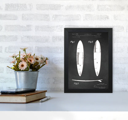 Surfboard Patent 1 Art Print by Jason Stanley A4 White Frame