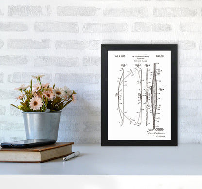 Archery Bow Patent Art Print by Jason Stanley A4 White Frame