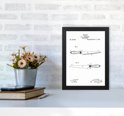 Bread Knife Patent Art Print by Jason Stanley A4 White Frame