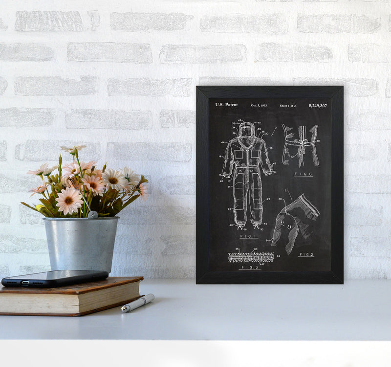 Bee Suit Patent Art Print by Jason Stanley A4 White Frame
