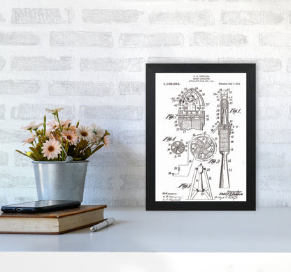 Rocket Patent Art Print by Jason Stanley A4 White Frame