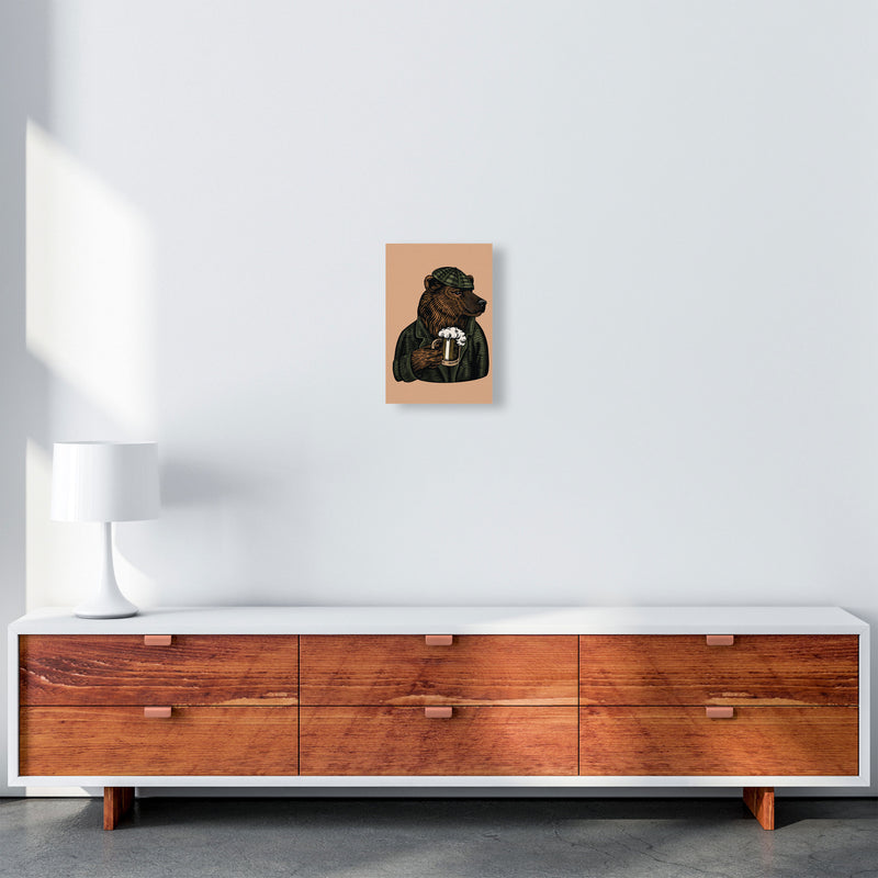 Frosty The Bear With A Frosty Beer Art Print by Jason Stanley A4 Canvas