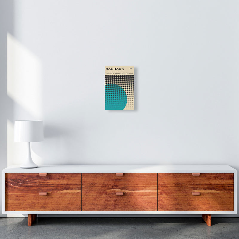 Bauhaus Geometric Teal Vibe II Art Print by Jason Stanley A4 Canvas
