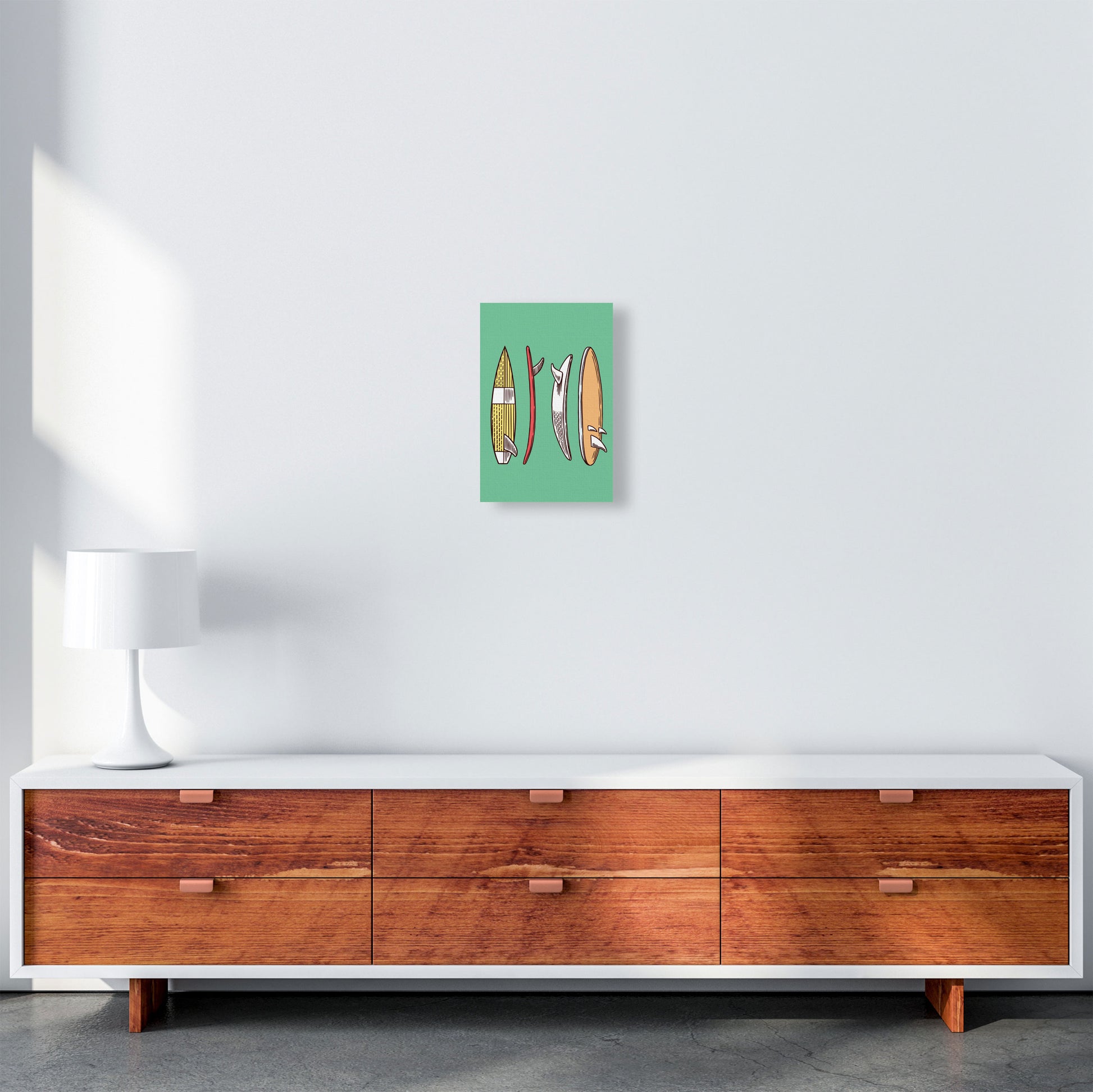 Vintage Surfboard Collection Art Print by Jason Stanley A4 Canvas