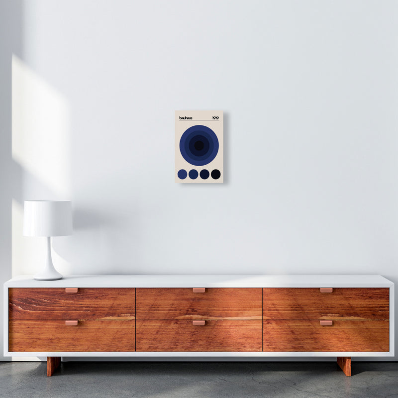 Bauhaus Blue Circle Art Print by Jason Stanley A4 Canvas