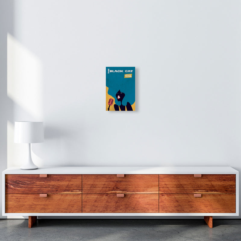Black Cat Jazz Art Print by Jason Stanley A4 Canvas