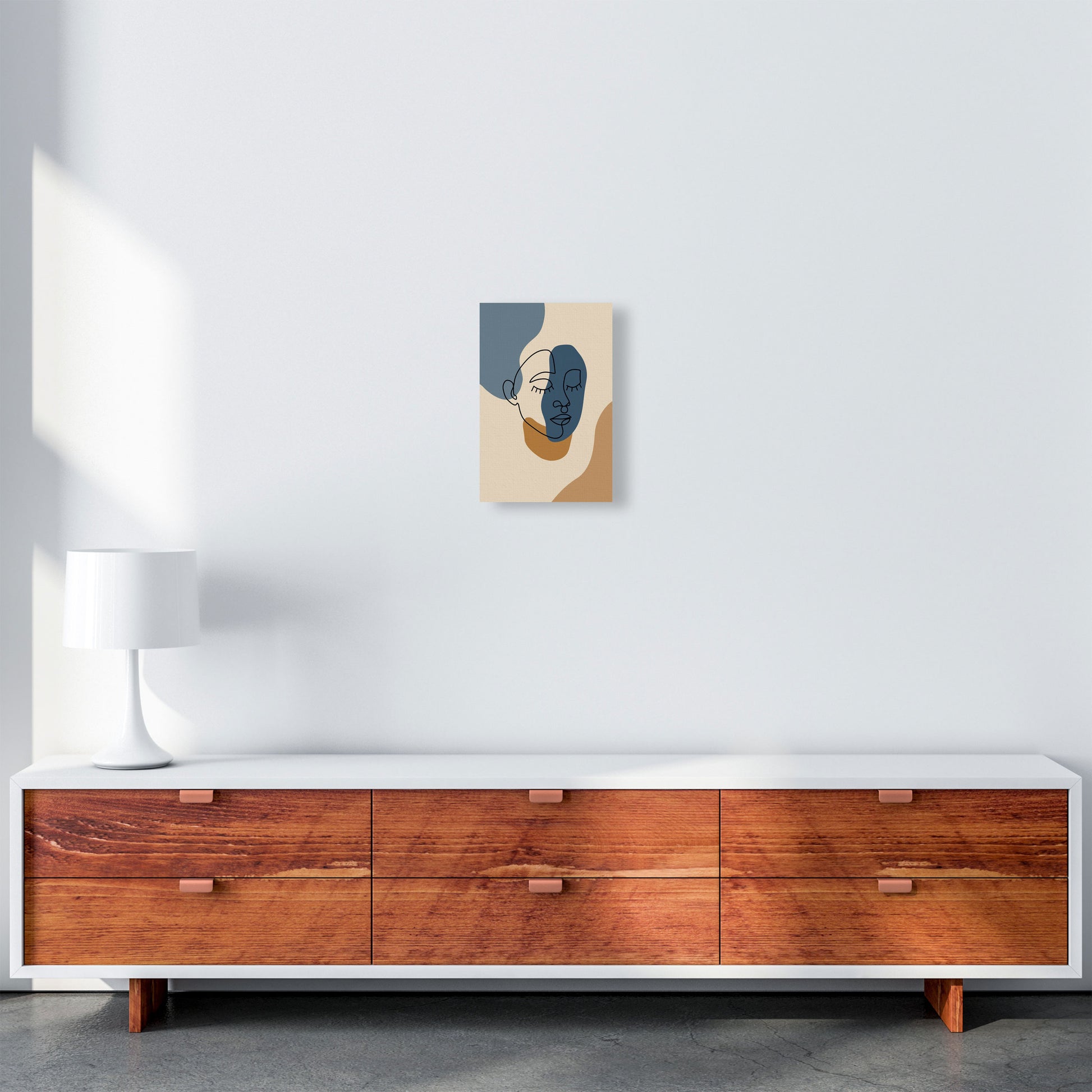 Abstract Face Art Print by Jason Stanley A4 Canvas